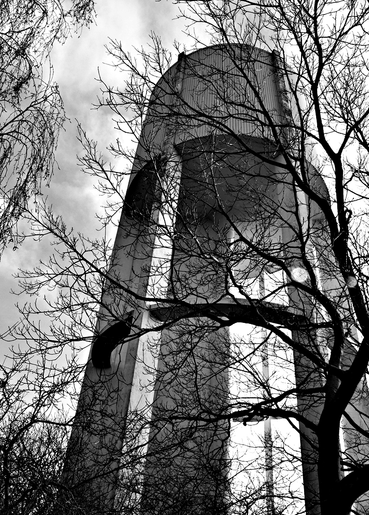 A former water tower. Now there are plans to establish a restaurant and 10 apartments in the tower. 05.02.14